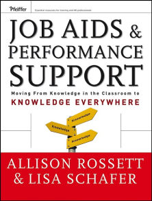 job aids performance support allisson rossett